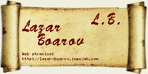 Lazar Boarov vizit kartica